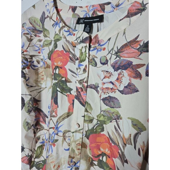 INC International Concepts Floral Midi Dress Plus 4X Boho Cottage Whimsical NWT - Picture 3 of 12